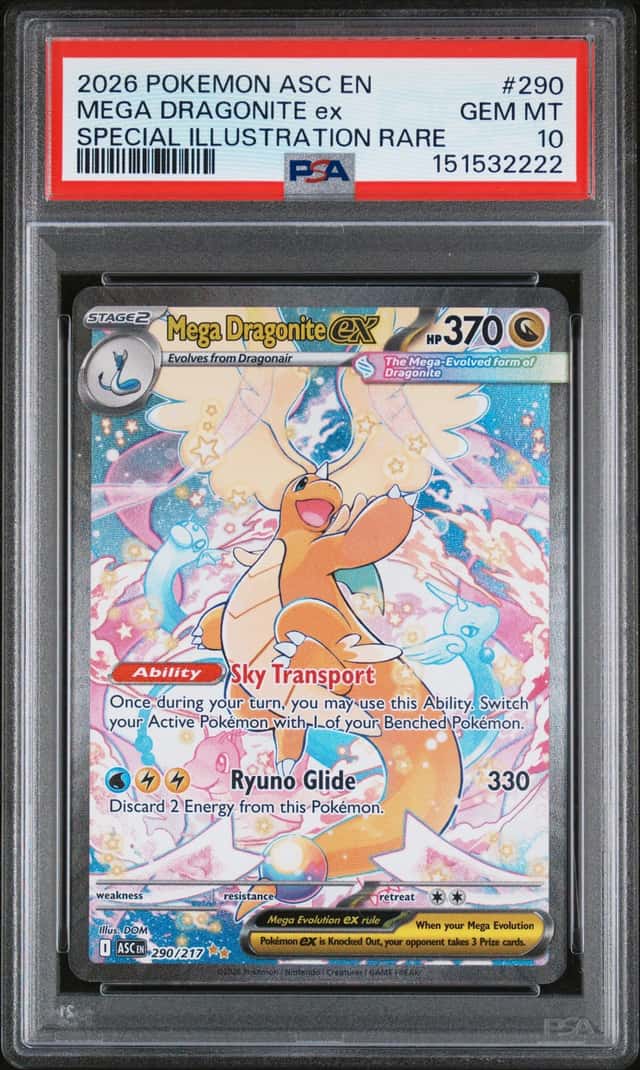 MEGA DRAGONITE EX 2026 POKEMON ASCENDED HEROES 290/217 SIR PSA 10 Q3963-7