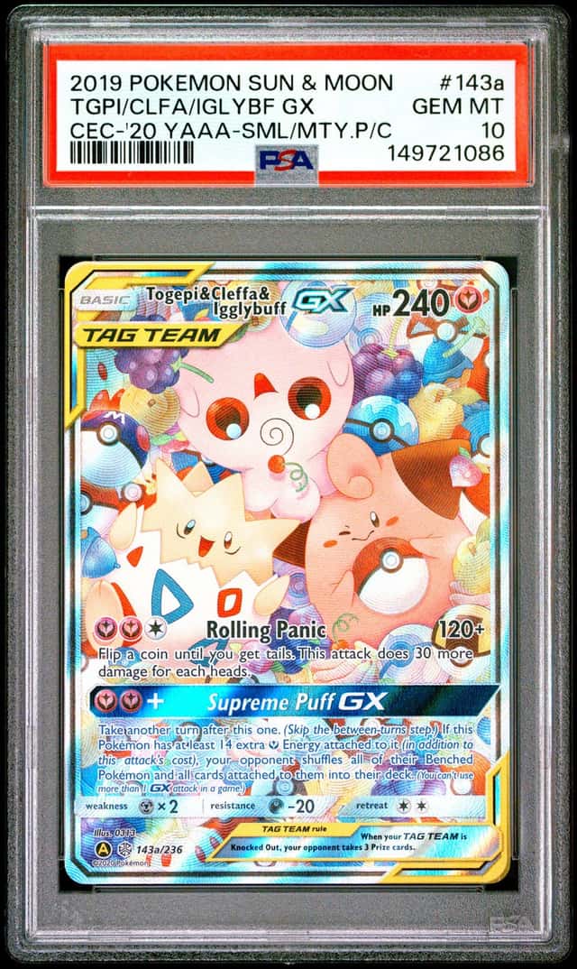 2019 Pokemon Sun & Moon CEC #143a Togepi Cleffa Igglybuff Gx PSA 10 GEM MINT
