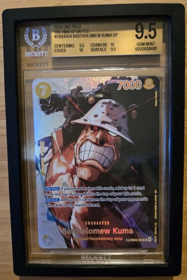 BARTHOLOMEW KUMA SP ONE PIECE EB04-054 Op17 FOIL  BGS 9.5 Not Psa 10