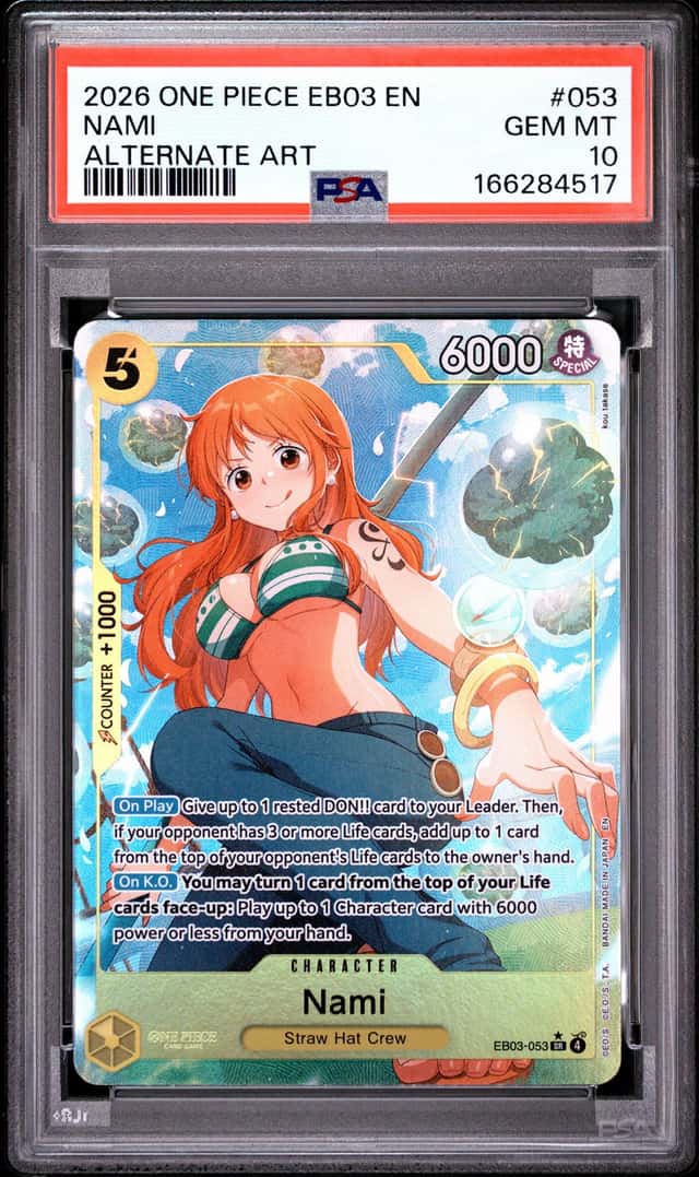 2026 ONE PIECE EB03-EXTRA BOOSTER HEROINES EDITION ALT ART #053 NAMI PSA 10