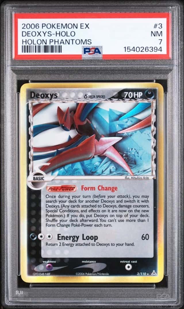 2006 POKEMON EX HOLON PHANTOMS #3 DEOXYS-HOLO PSA 7