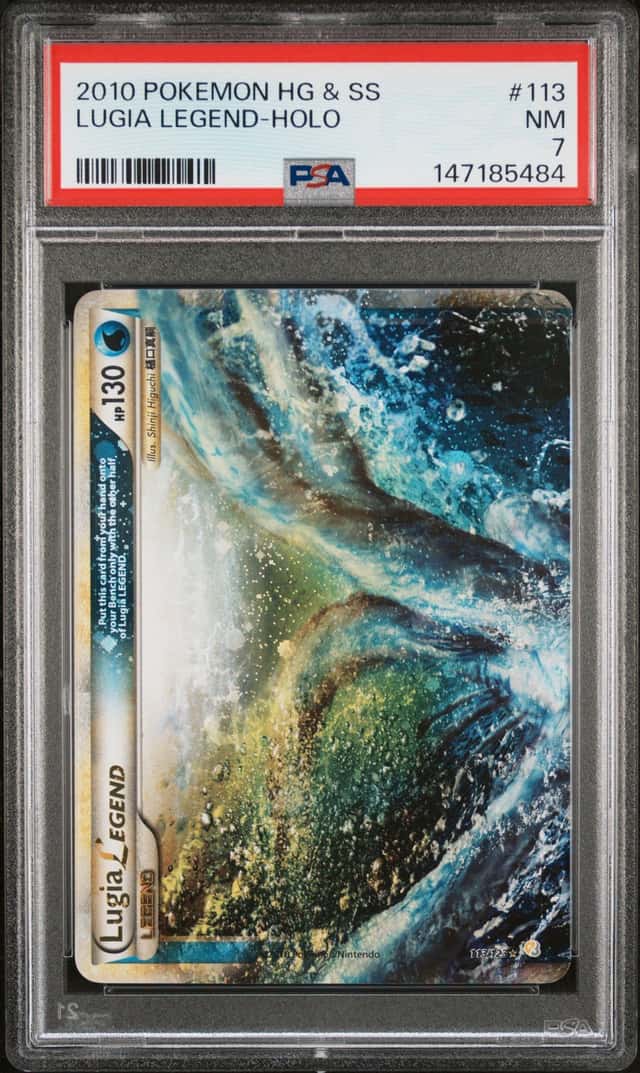 LUGIA LEGEND 2010 POKEMON HEARTGOLD & SOULSILVER 113/123 LEGEND PSA 7 Q3963-6