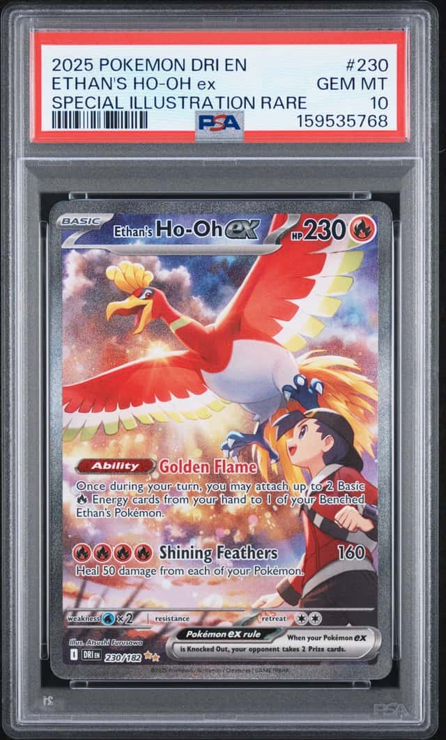 Pokemon 2025 Ethan's Ho-Oh ex 230/182 SIR Destined Rivals GEM MINT PSA 10