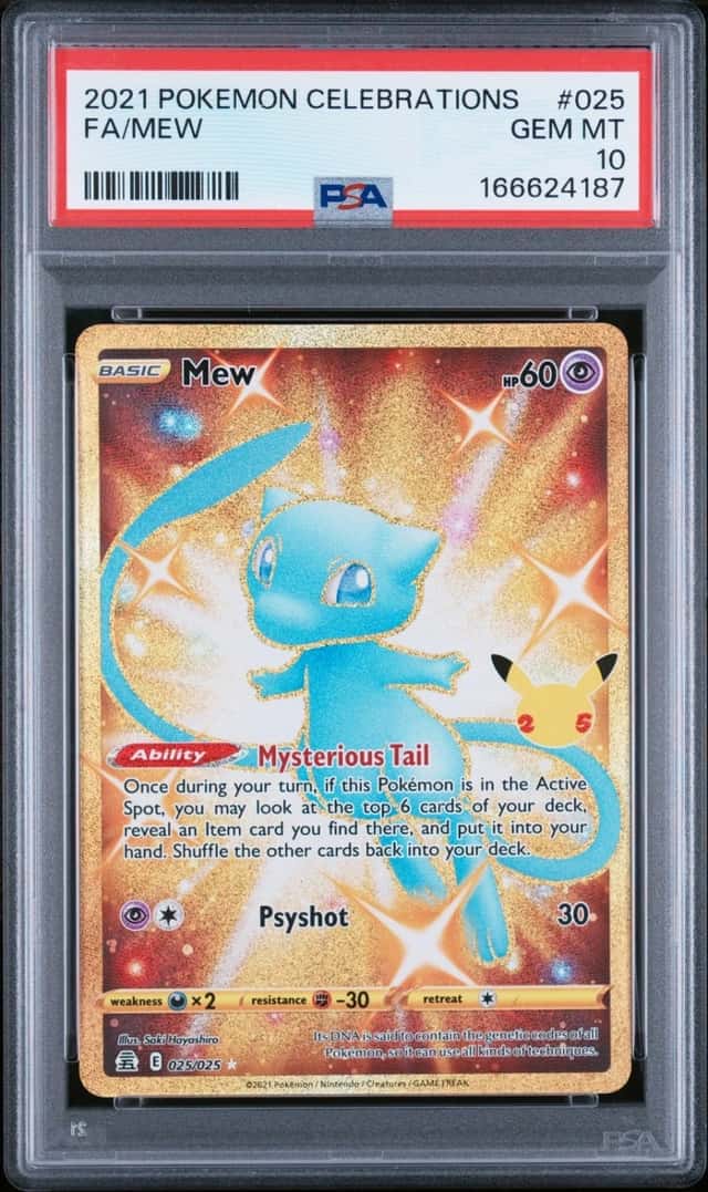2021 POKEMON CELEBRATIONS #025 FULL ART/MEW PSA 10