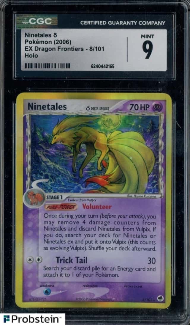 2006 Pokemon EX Dragon Frontiers #8 Ninetales Holo CGC 9 MINT