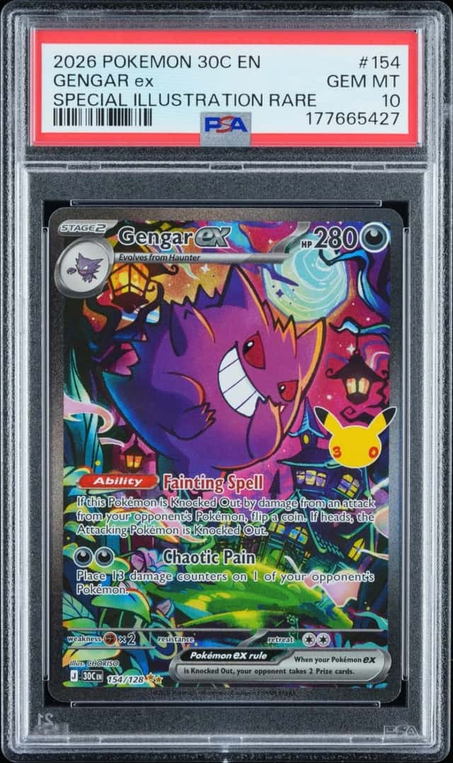 2026 POKEMON 30C EN-30TH CELEBRATION SPECIAL ILLUSTRATION RARE GENGAR EX PSA 10