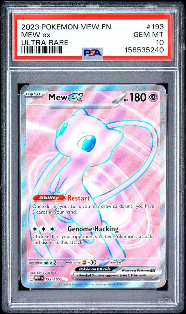 Pokemon Mew EX Full Art Ultra Rare TCG Card 193/165 Scarlet & Violet 151 PSA 10