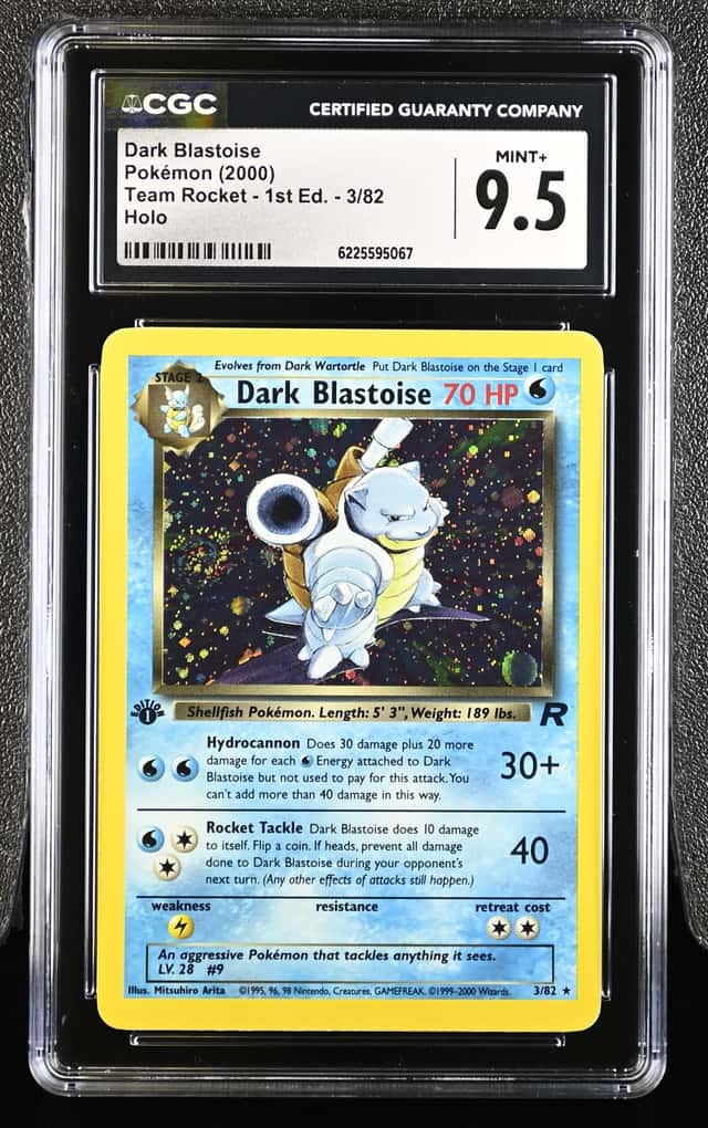 Pokémon Dark Blastoise 2000 Team Rocket - 1st Ed. #3/82 Holo CGC 9.5