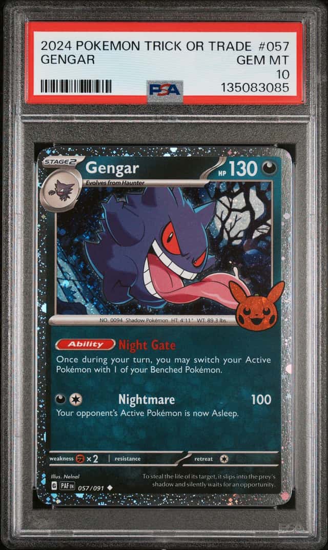 2024 POKEMON TRICK OR TRADE #057 GENGAR PSA 10