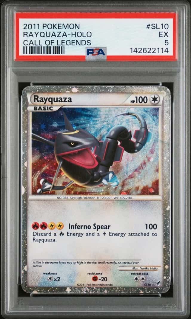 2011 POKEMON CALL OF LEGENDS #SL10 RAYQUAZA-HOLO PSA 5