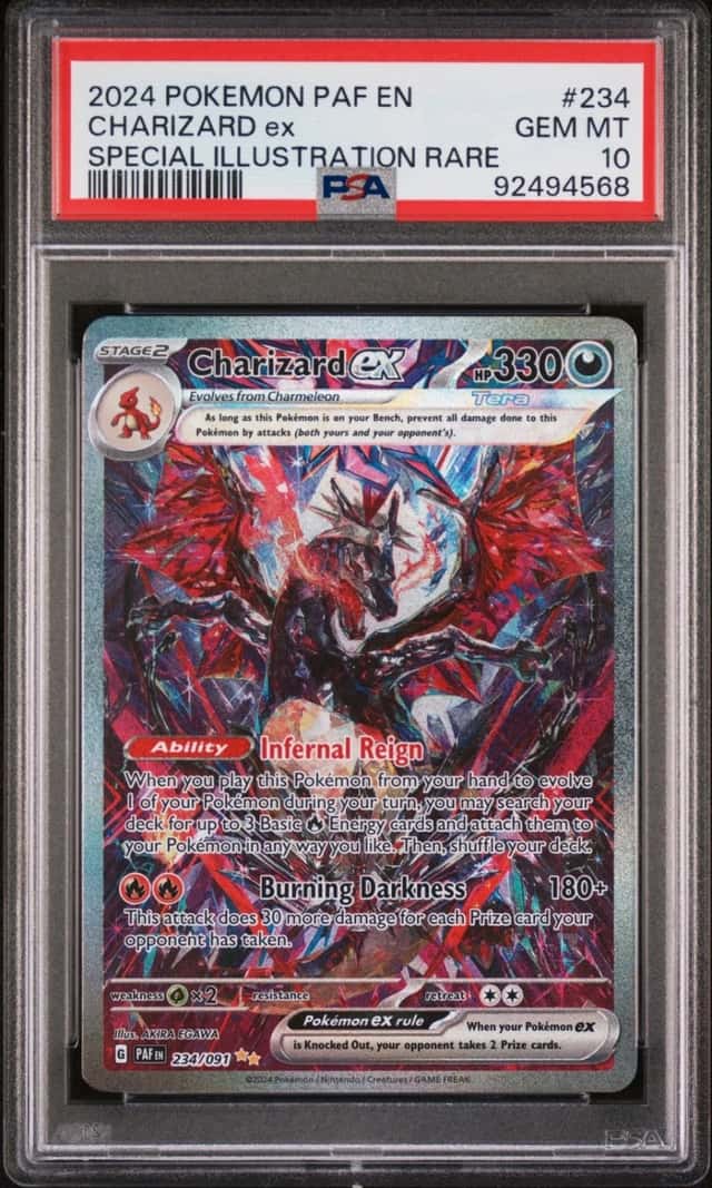 2024 POKEMON PAF EN-PALDEAN FATES SPECIAL ILLUSTRATION RARE CHARIZARD EX PSA 10
