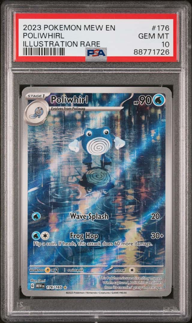 POLIWHIRL 2023 POKEMON 151 176/165 ILLUSTRATION RARE PSA 10 Q3963-7