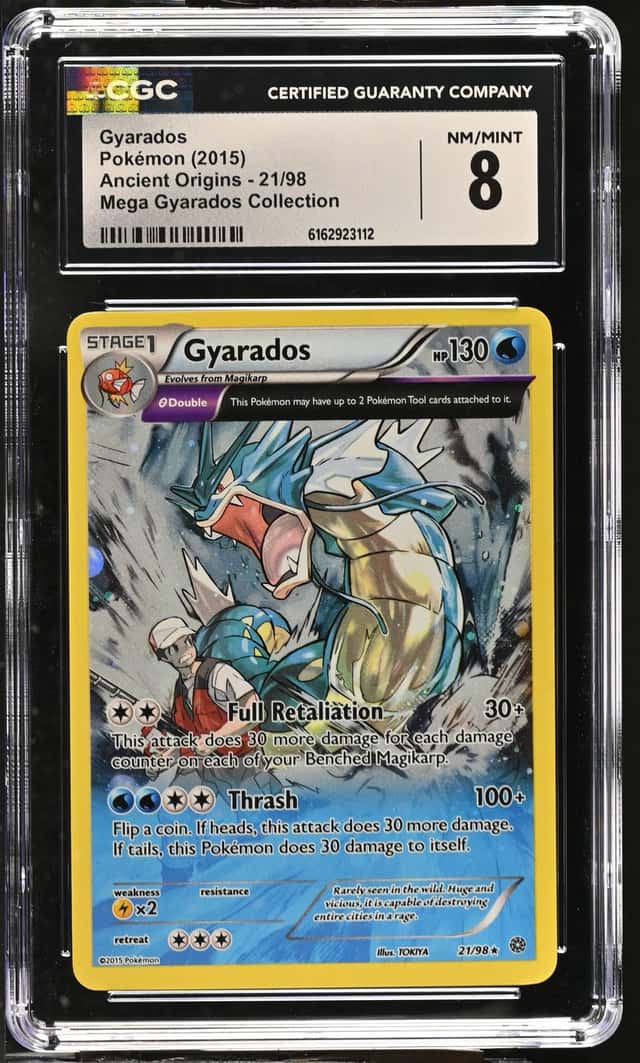 GYARADOS CGC 8 2015 POKEMON XY ANCIENT ORIGINS #21/98 MEGA GYARADOS COLL 3112