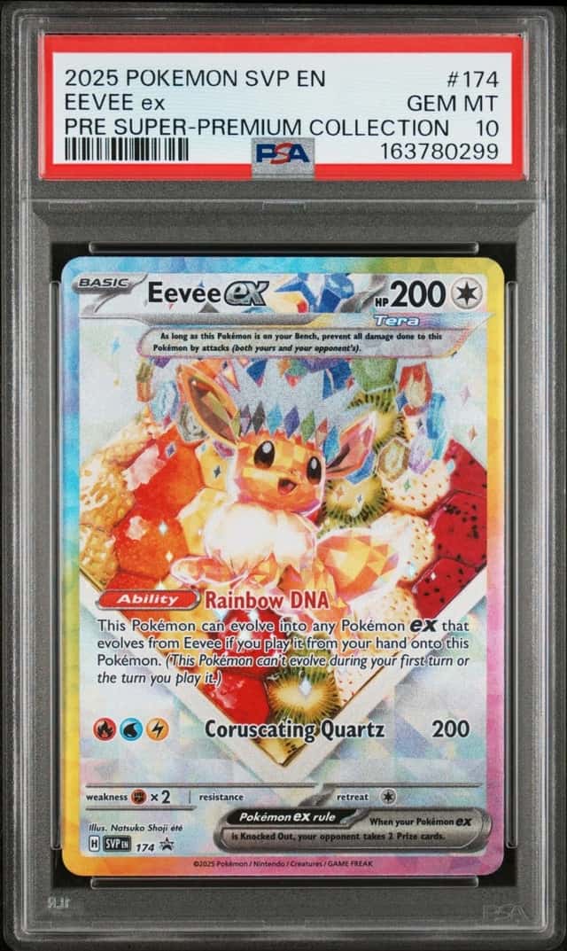 2025 POKEMON SVP EN-SV BLACK STAR PROMO #174 EEVEE EX PSA 10