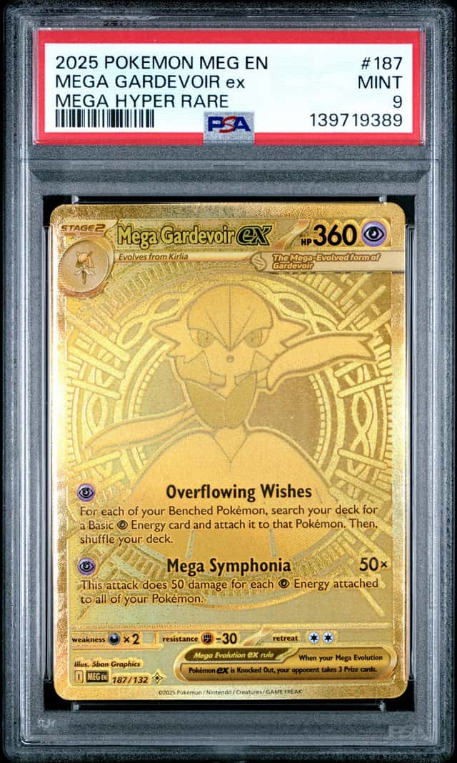 Pokémon TCG 2025 MEG Mega Gardevoir ex #187 PSA Mega Hyper Rare Holo