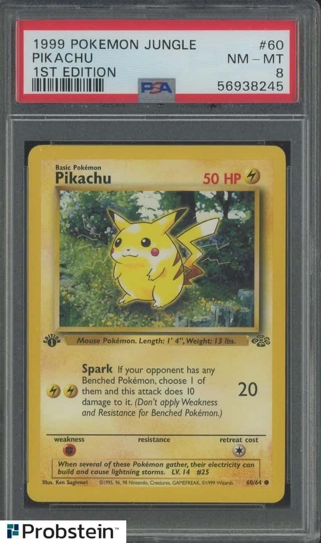 1999 Pokemon Jungle 1st Edition #60 Pikachu PSA 8 NM-MT