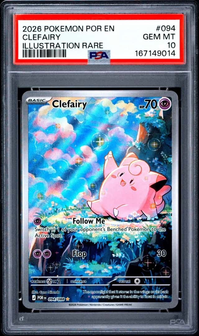 2026 POKEMON POR EN-PERFECT ORDER ILLUSTRATION RARE #094 CLEFAIRY PSA 10