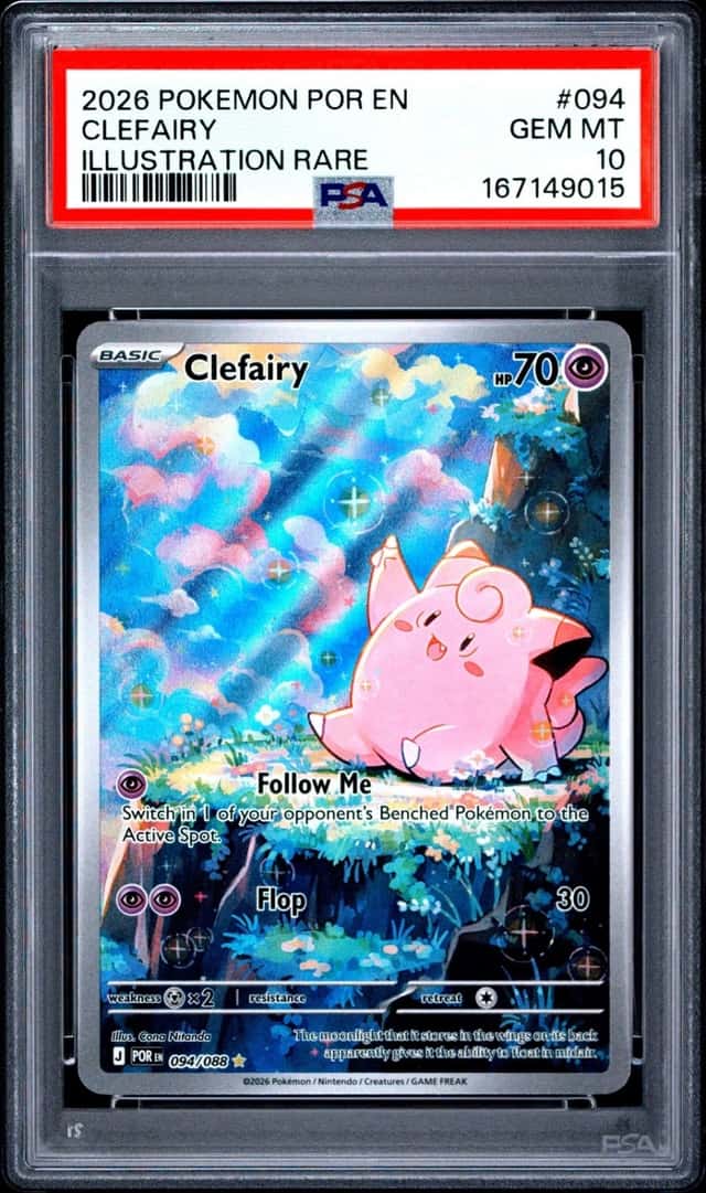 2026 POKEMON POR EN-PERFECT ORDER ILLUSTRATION RARE #094 CLEFAIRY PSA 10