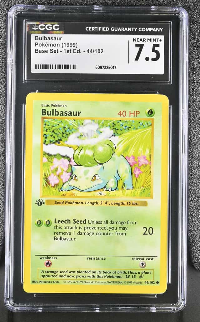 Pokemon Bulbasaur Base Set Shadowless 1st Edition 44/102 CGC 7.5