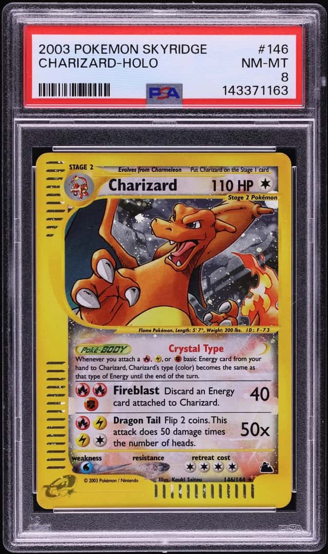 2003 Pokemon Skyridge Holo Charizard #146 PSA 8 NM-MT