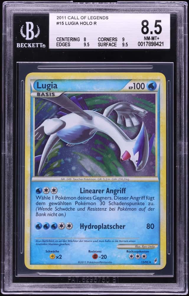 2011 Pokemon Call Of Legends Holo Lugia #15 BGS 8.5 NM-MT+