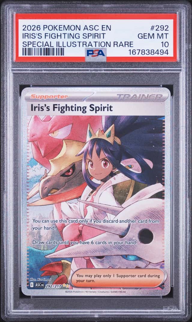2026 POKEMON ASC SPECIAL ILLUSTRATION RARE #292 IRIS'S FIGHTING SPIRIT PSA 10