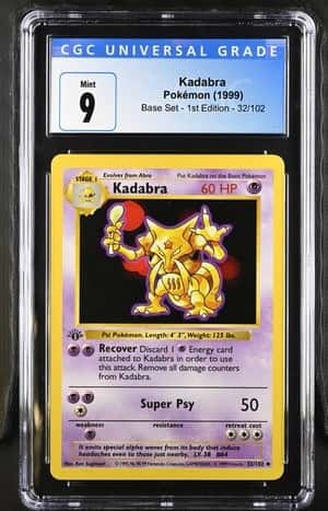 Pokemon Kadabra Base Set Shadowless 1st Edition 32/102 CGC 9 Mint