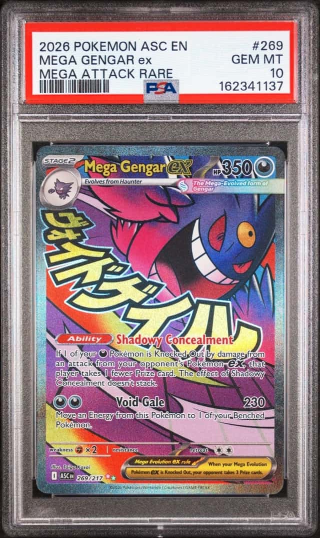 Pokemon Mega Gengar EX Ascended Heroes 269 Mega Attack Rare PSA 10 Gem Mint