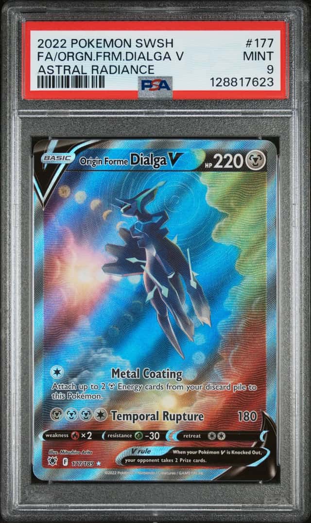 2022 Pokemon SWSH Origin Forme Dialga V Ultra Rare #177/189 PSA 9