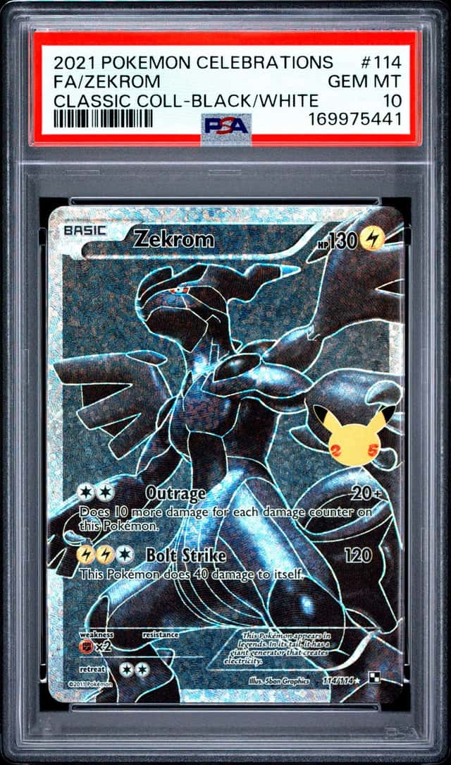 2021 Pokemon SWSH Celebrations Zekrom Classic Collection #114/114 PSA 10