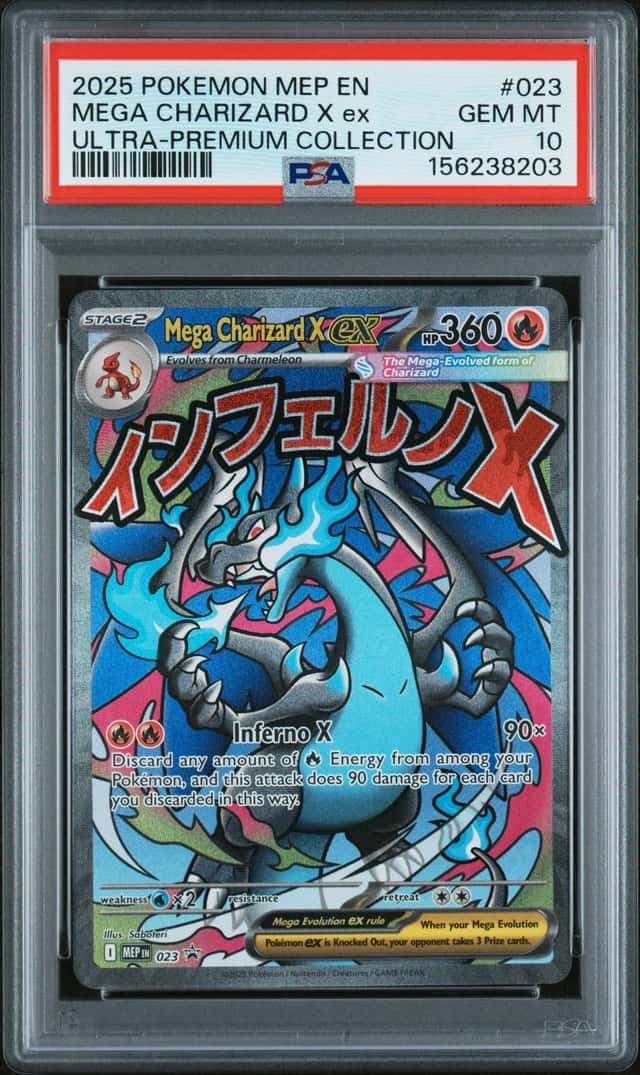 Pokémon Mega Charizard X ex :Promo 023 JP PSA 10 Holo (Mystery item included)