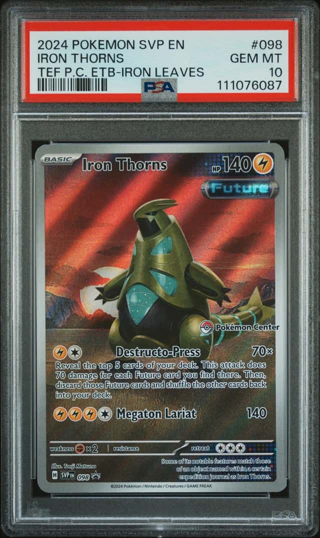 Pokemon Iron Thorns Promo 098 Temporal Forces Pokemon Center ETB PSA 10