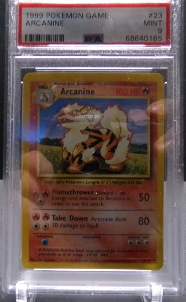 1999 Pokemon Base Set Arcanine #23/102 PSA 9 MINT WOTC Vintage Uncommon