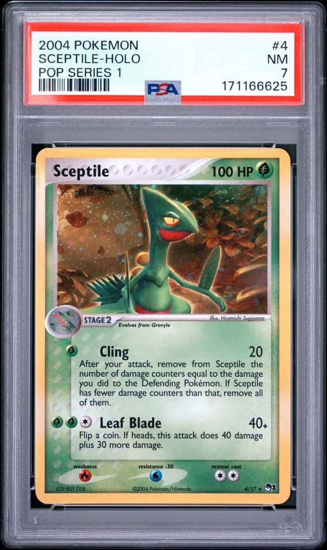 The Pokemon Company Pokemon TCG Sceptile POP Series 1 004/017 Holo Rare PSA 7
