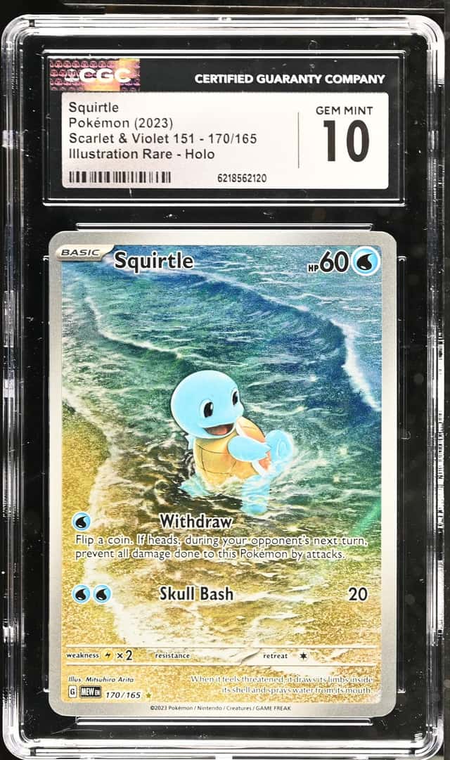 2023 Pokemon SV 151 Squirtle Holo Illustration Rare #170/165 CGC 10 GEM MINT