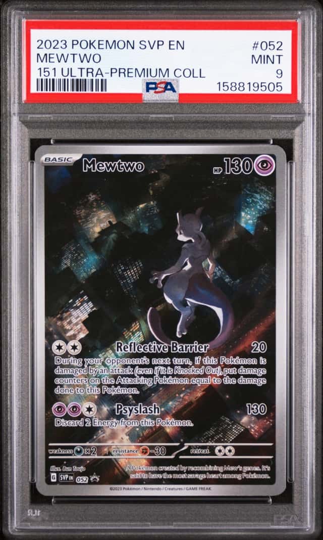 The Pokémon Company 2023 SVP EN Mewtwo 052 Holo Promo Pokémon TCG PSA 9