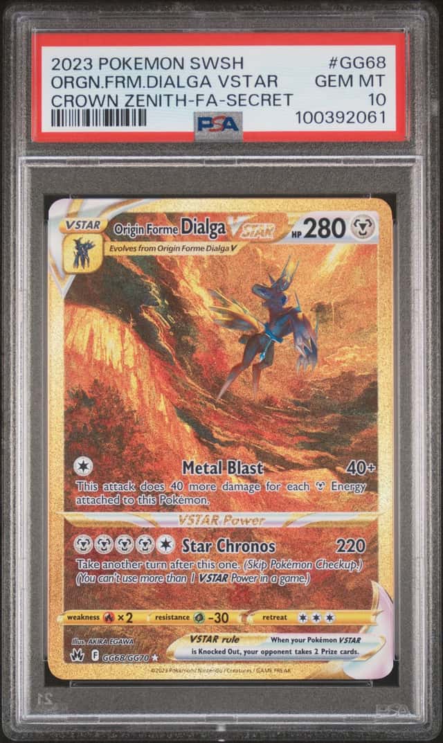 2023 Pokémon Swsh Origin Form Dialga Vstar Crown Zenith Fa- Secret 