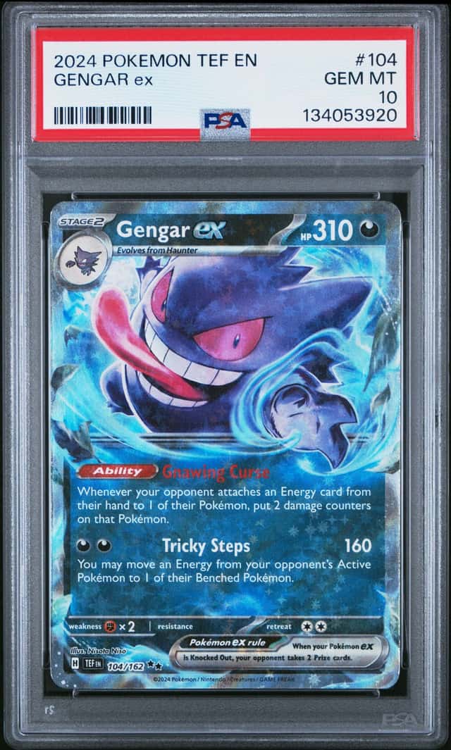 134053920 Gengar ex 2024 Pokemon Temporal Forces #104/162 PSA 10
