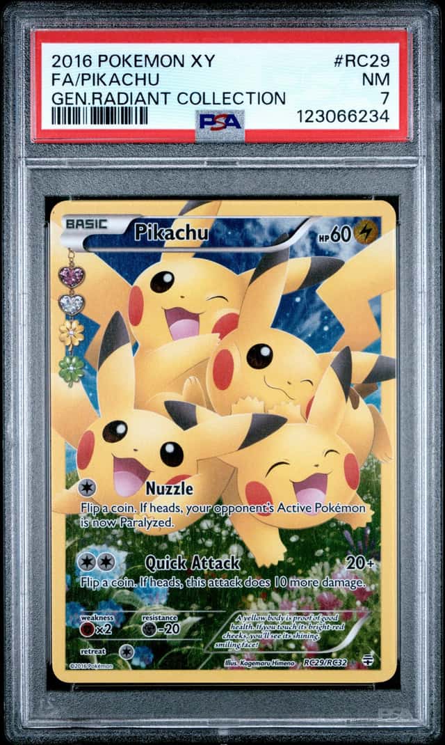 Pokemon PSA 7 Pikachu Full Art 2016 RC29/RC32 Generations Radiant English