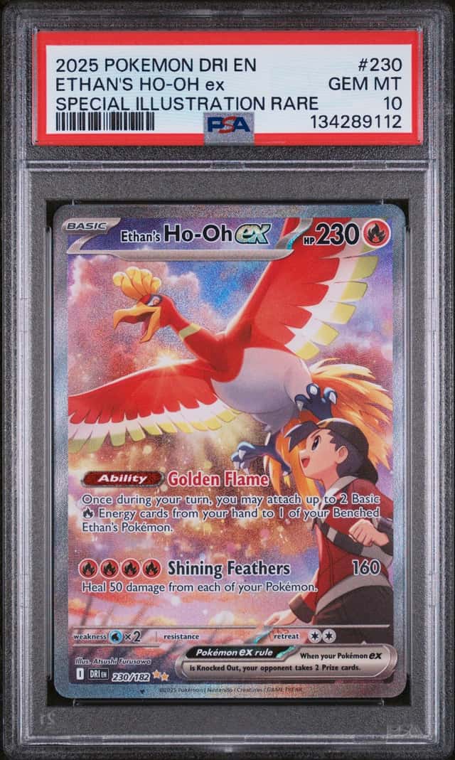 2025 Pokemon Dri En Special Illustration Rare #230 Ethan's Ho-Oh Ex PSA 10