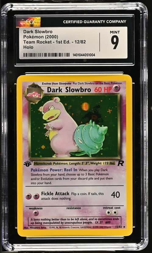 2000 Pokemon Team Rocket 1st Edition #12 Dark Slowbro CGC 9 MINT