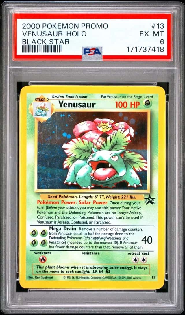 2000 Pokemon Black Star Promo #13 Venusaur Holo PSA 6