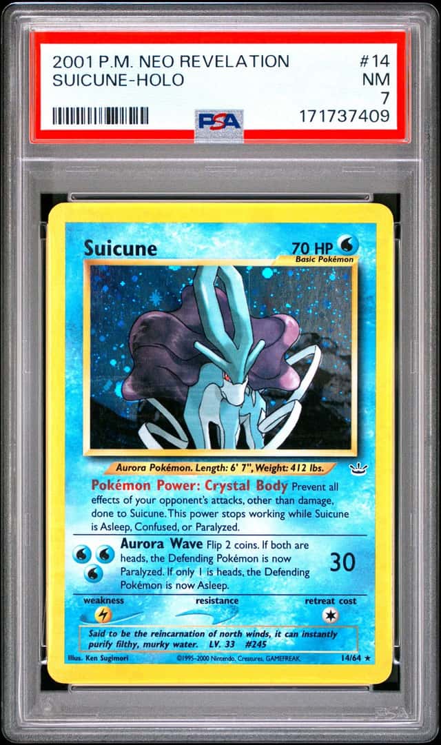 2001 Pokemon Neo Revelation #14 Suicune Holo PSA 7