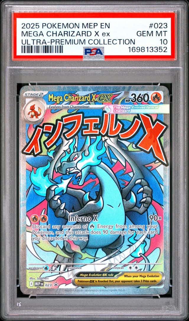 Pokemon 2025 Mega Charizard X ex 023 Mega Evolution Promo UPC GEM MINT PSA 10