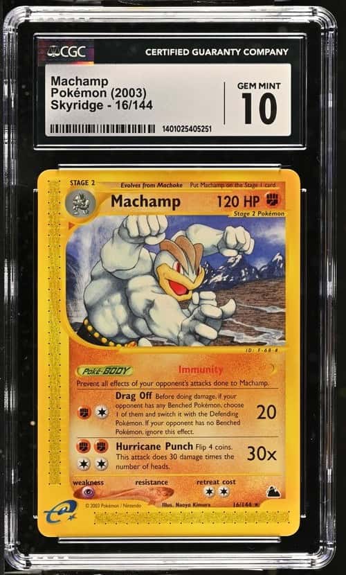 2003 Pokemon Skyridge Machamp #16/144 CGC 10 GEM MINT
