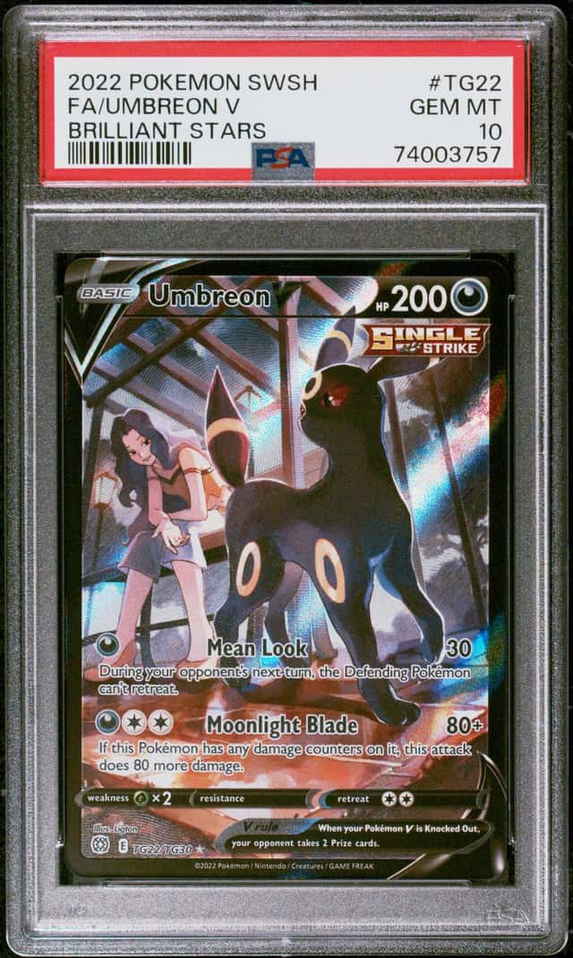 Pokemon Umbreon V Brilliant Stars TG22 PSA 10 Gem Mint