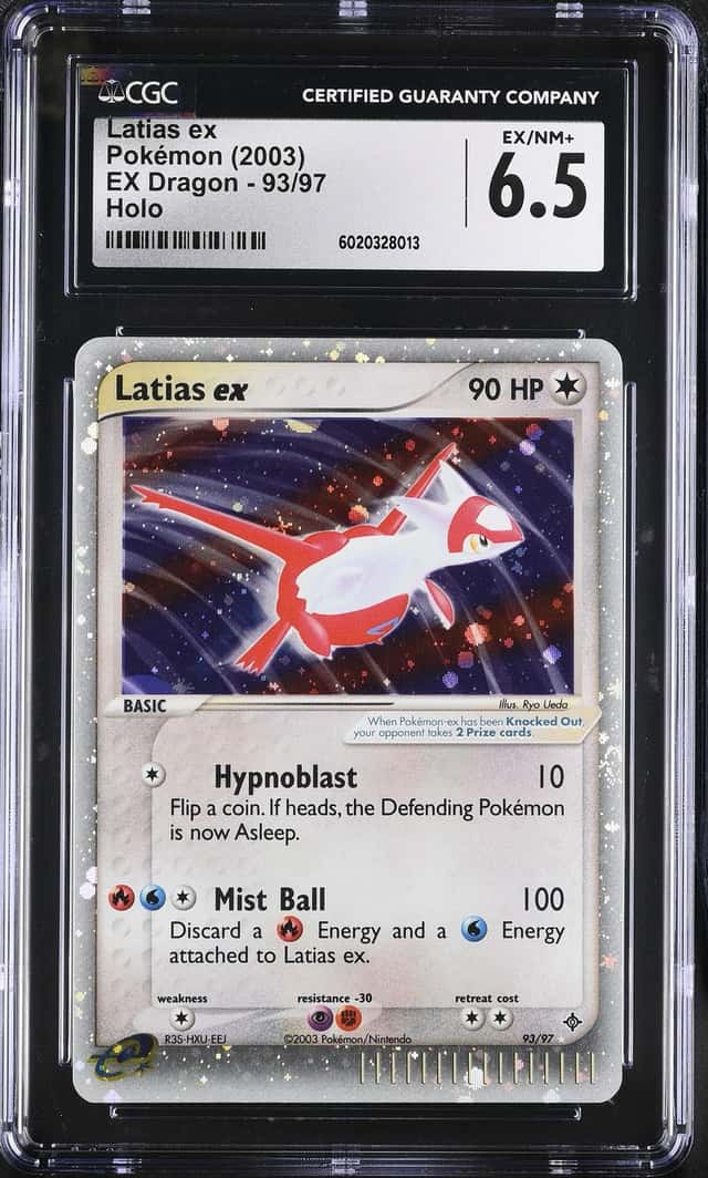 Latias ex 93/97 EX Dragon Holo CGC 6.5 Ex/Nm+ Pokémon Card