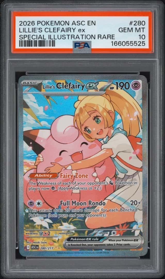 2026 POKEMON ASC SPECIAL ILLUSTRATION RARE #280 LILLIE'S CLEFAIRY EX PSA 10