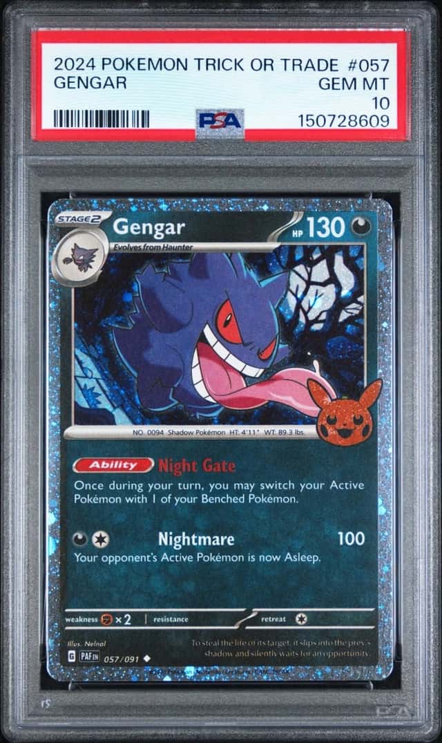 2024 POKEMON TRICK OR TRADE #057 GENGAR PSA 10