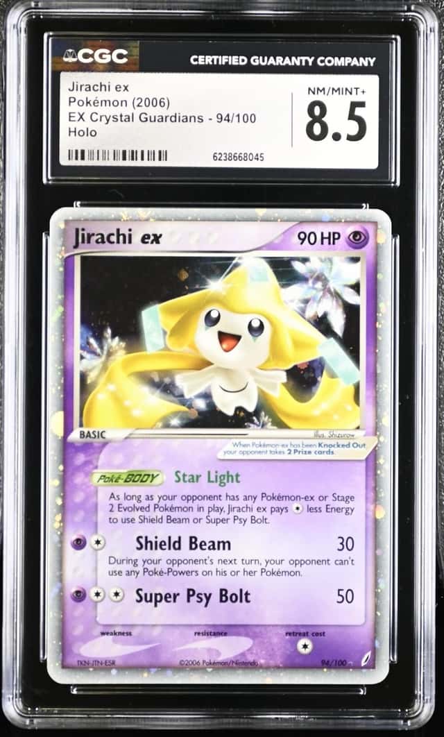 Pokemon Jirachi EX EX Crystal Guardians 94/100 Holo CGC 8.5